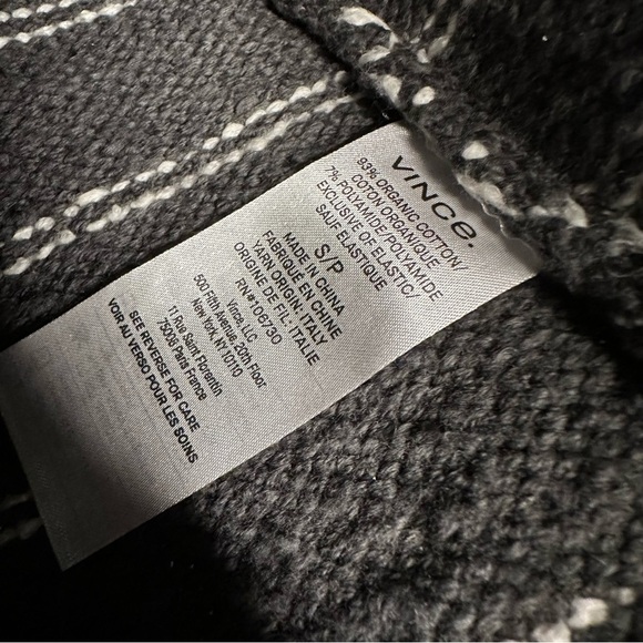 Vince | Green Pebbled Stripe Crew Neck Sweater Size Small - Picture 7 of 7